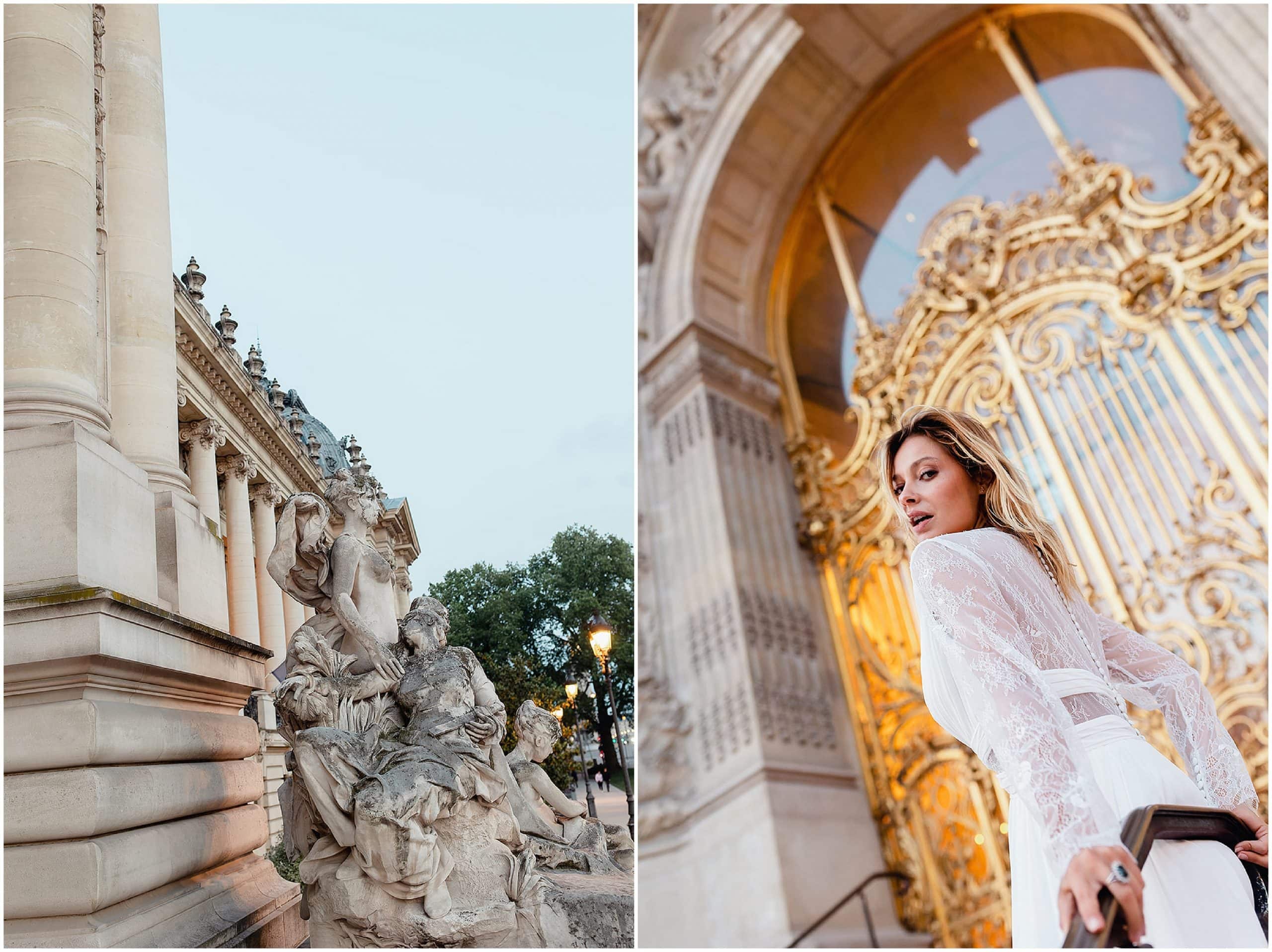 Mariée devant Petit Palais paris Mariée devant Petit Palais paris