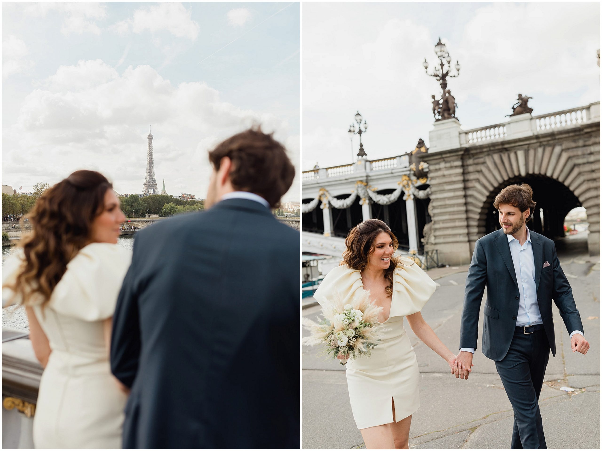 mariés au Pont Alexandre III à Paris mariés au Pont Alexandre III à Paris