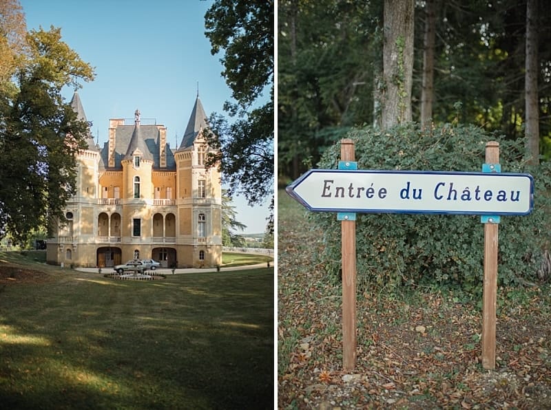 Panneau Entrée du château à suivre