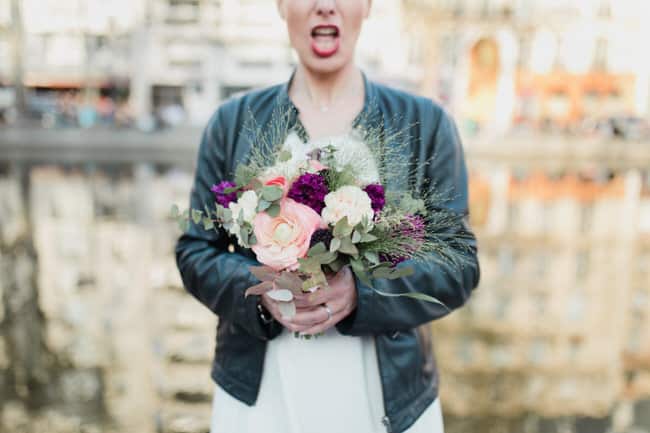 Shooting mariage Rock à Paris