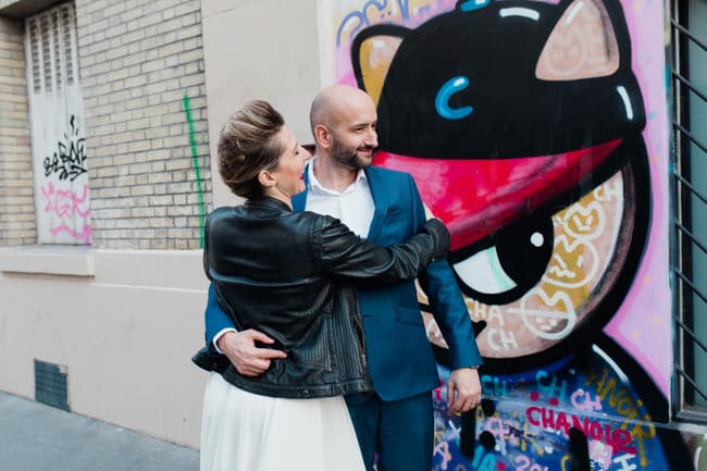 Mariés et Street Art à Paris