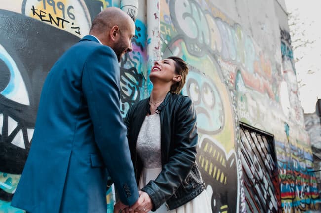 Mariée aux anges avec son mari