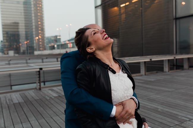 Le sourire de la mariée