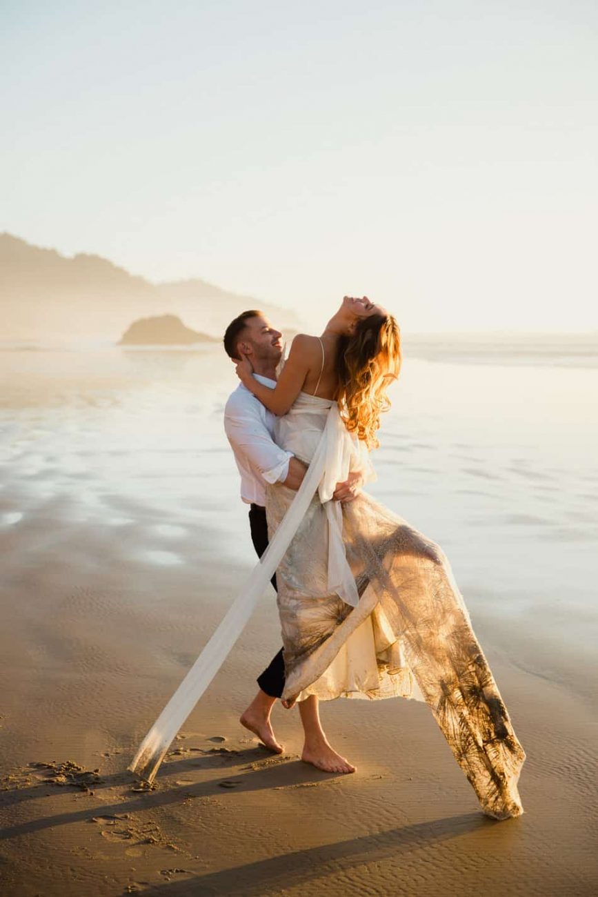 magnifique photo de mariage à la plage