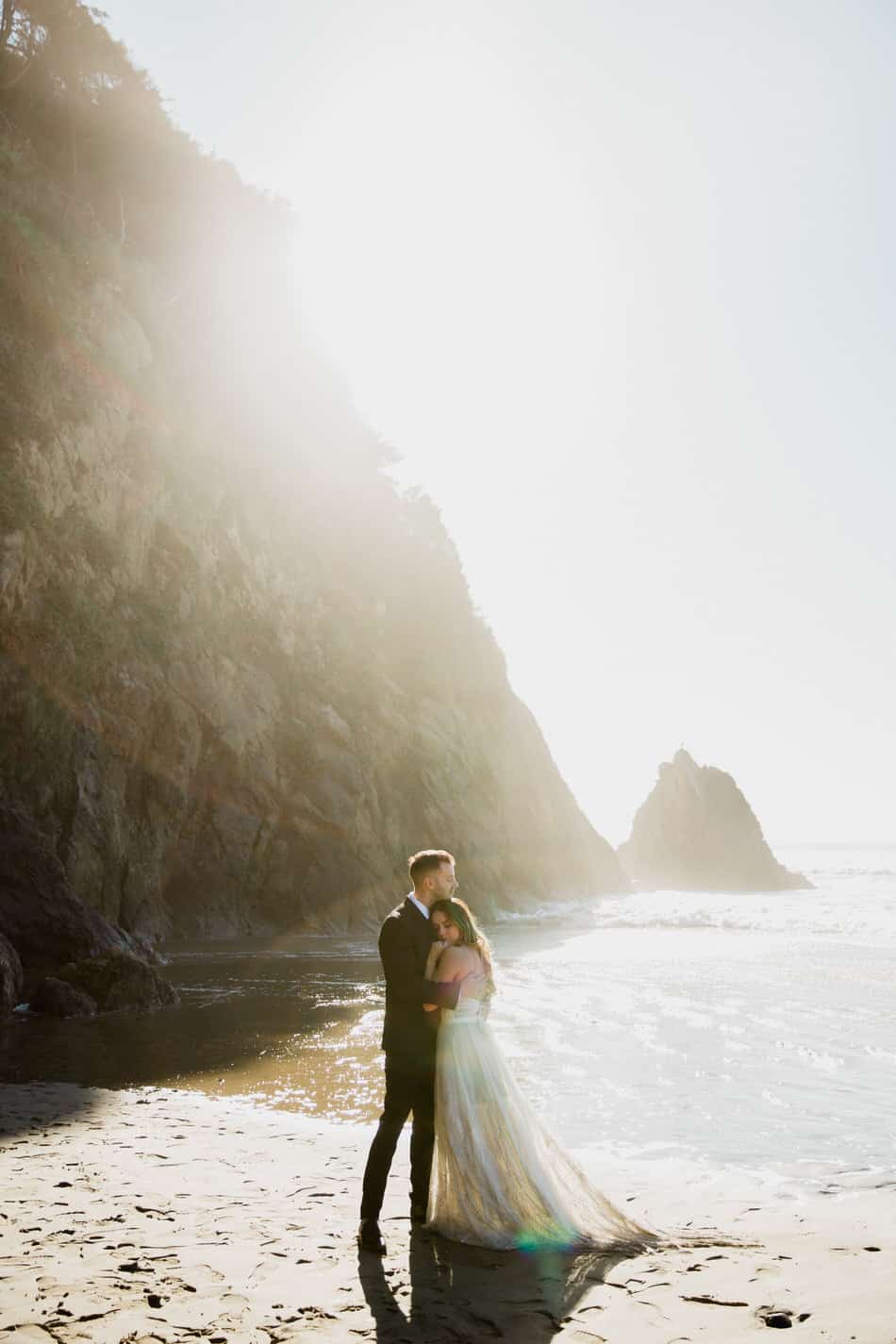 mariés à Canon beach aux états unis