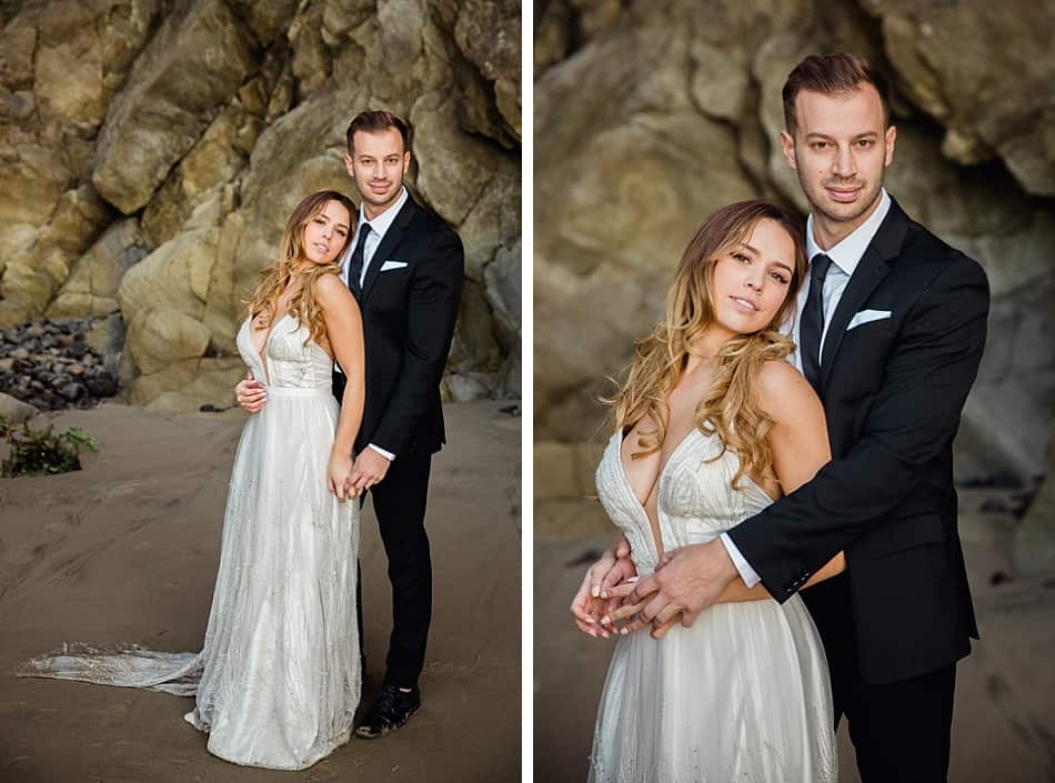 Séance couple à la plage