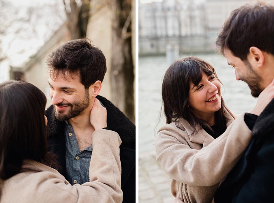 photo de couple prés de la seine