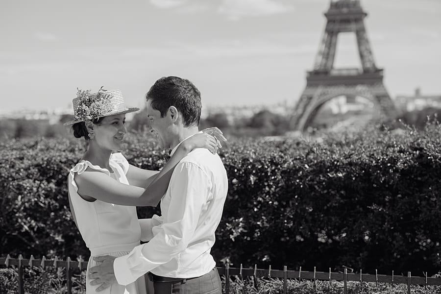 Séance couple au jardin des Trocadéro