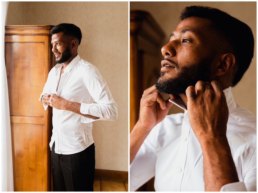 Le marié se prépare