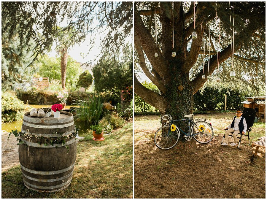 détails de la décoration des mariés