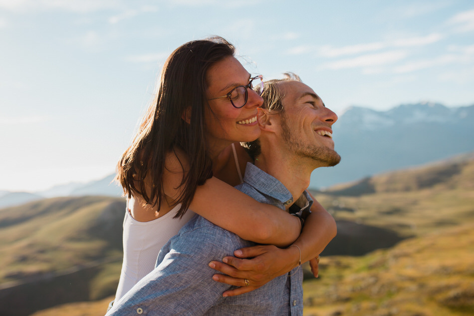 le couple chahute un peu