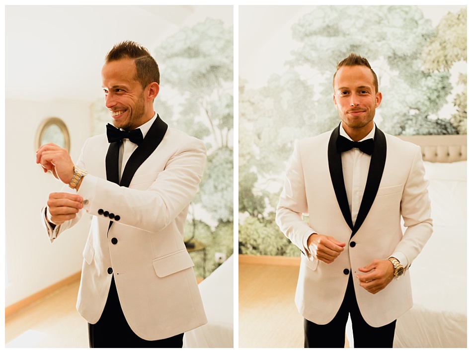 Le marié est fini d'être préparé