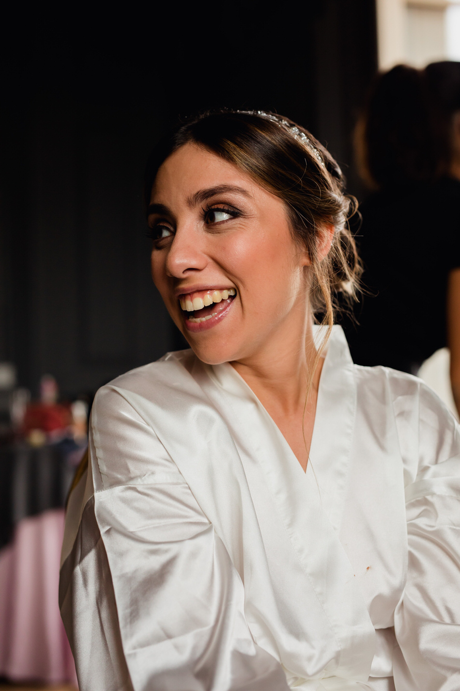 Le sourire de la mariée