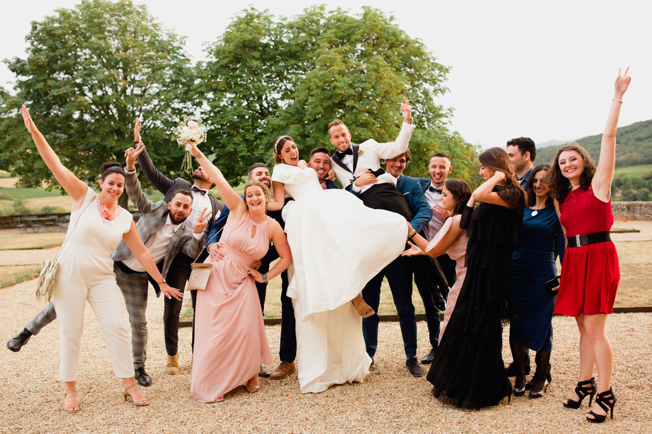 photo fun de groupe mariage