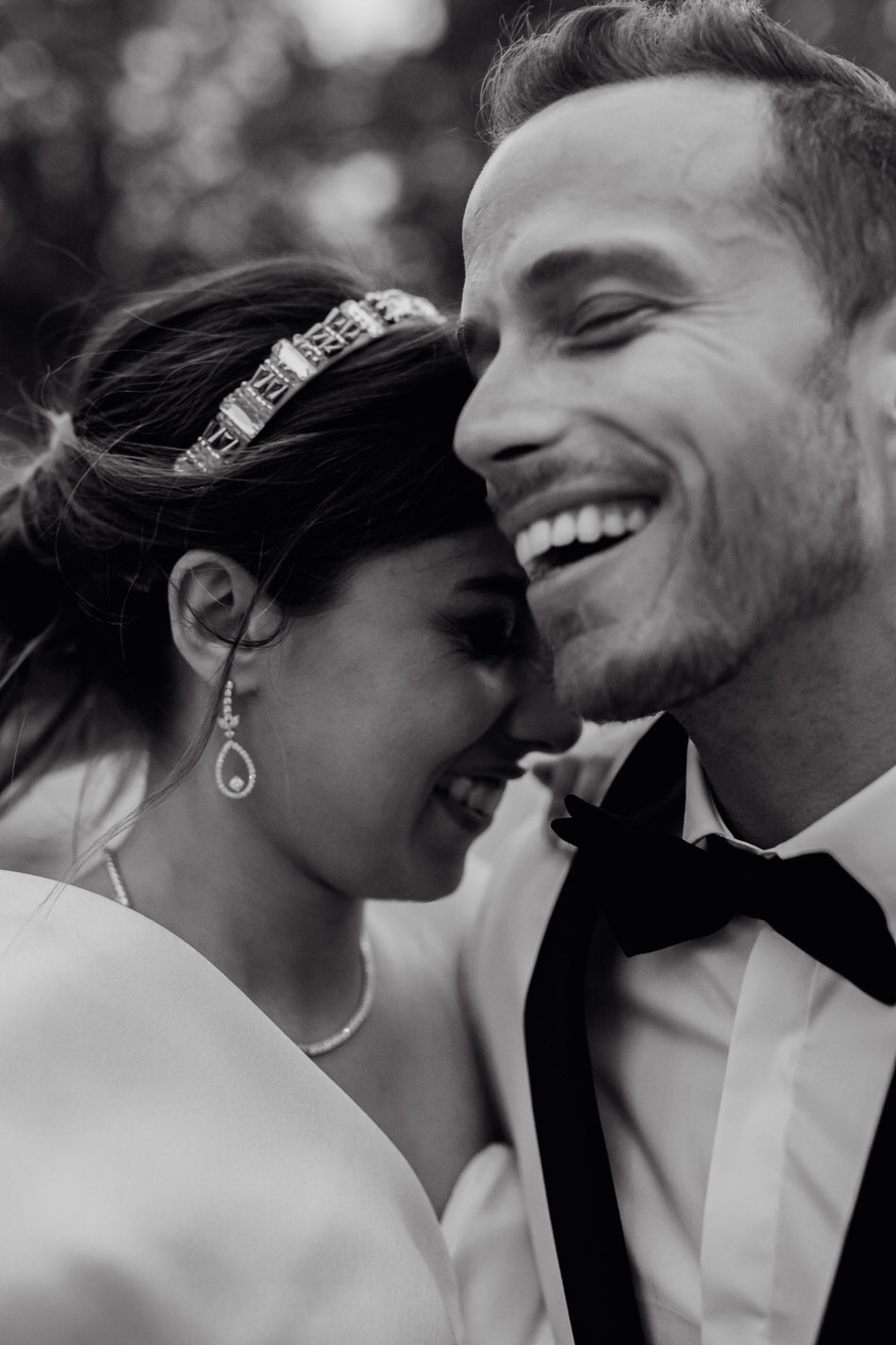 Eclat de rire entre les mariés