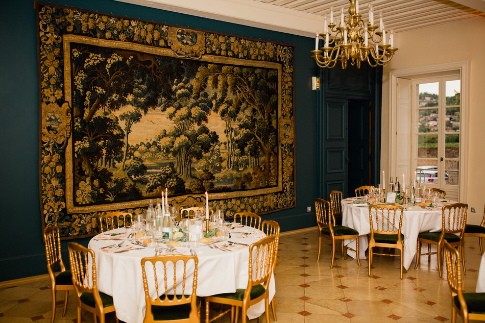 salle de réception du château de Pierreclos