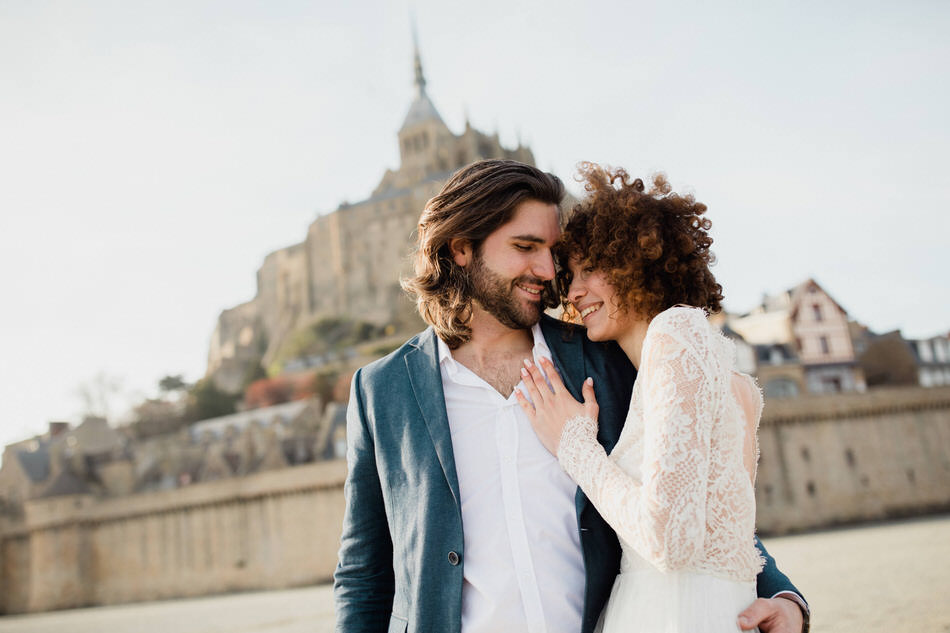 Mariage dans le coeur du mont saint michel