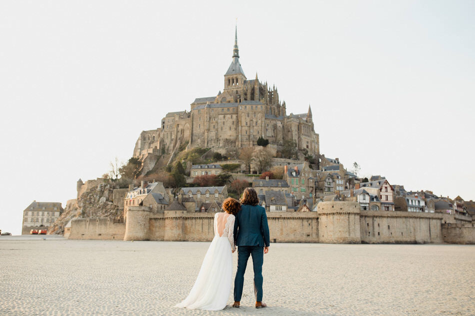 clap de fin devant le mont saint michel