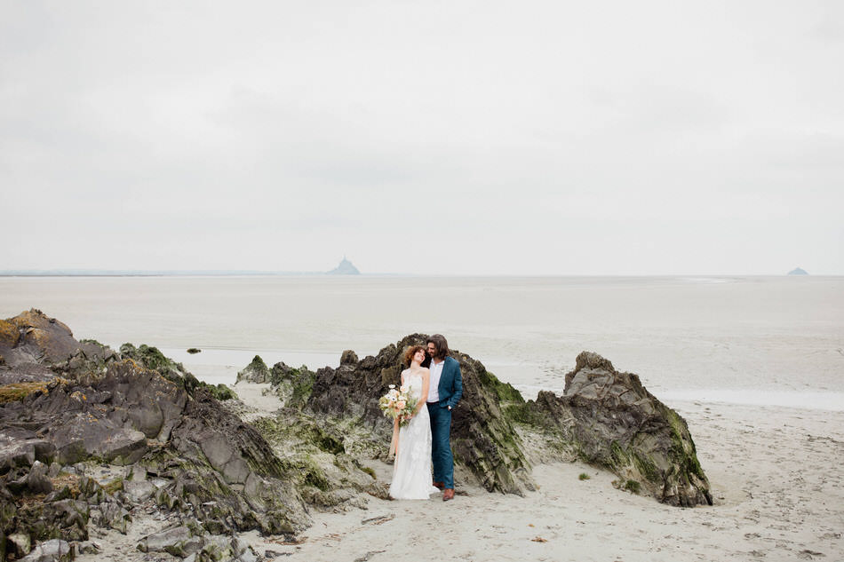 Les mariés sur la plage