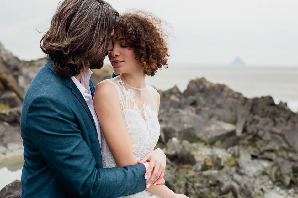 Les mariés profitent du moment