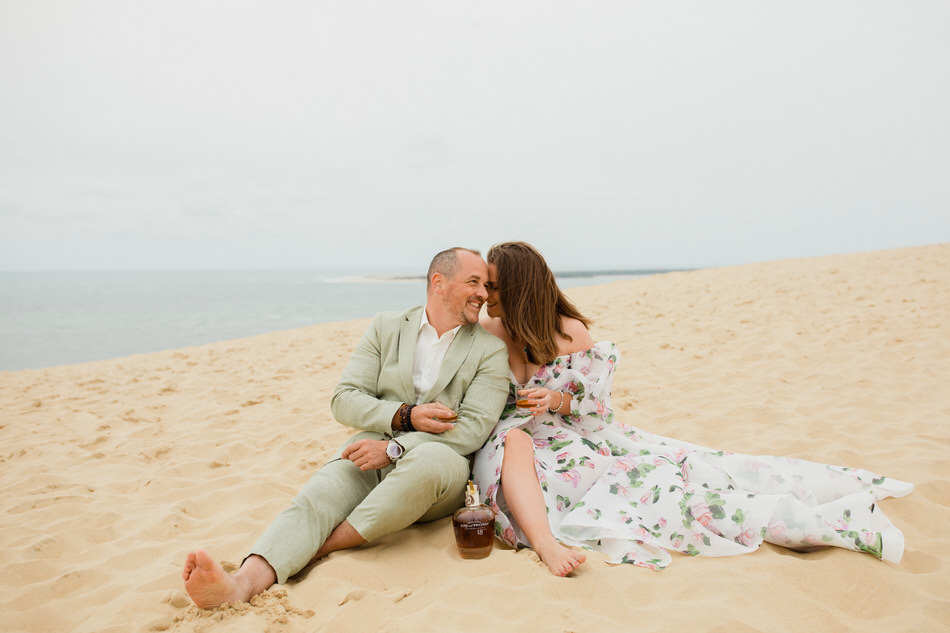 Séance fiançailles à la dune du Pilat