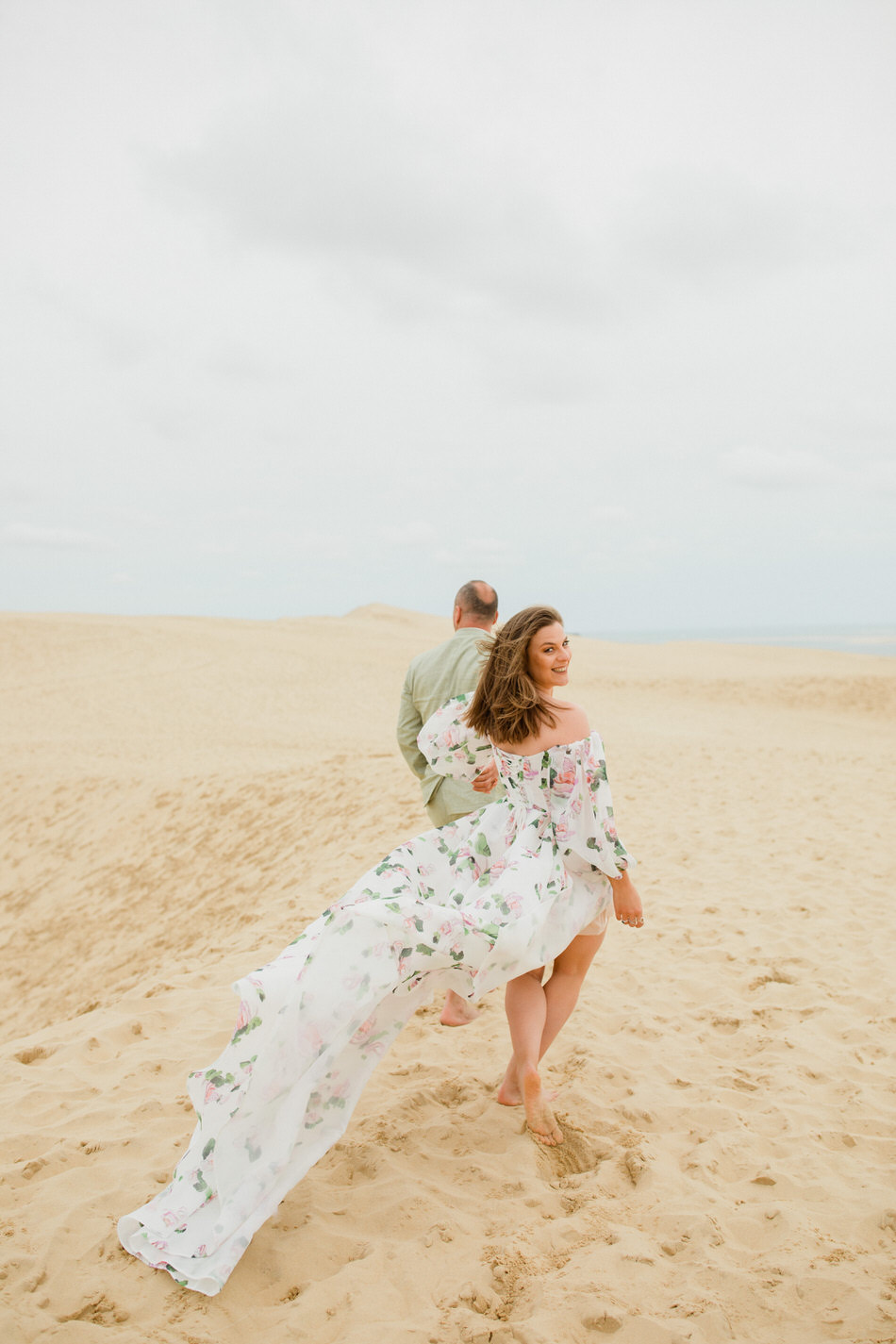 Séance fiançailles à la dune du Pilat