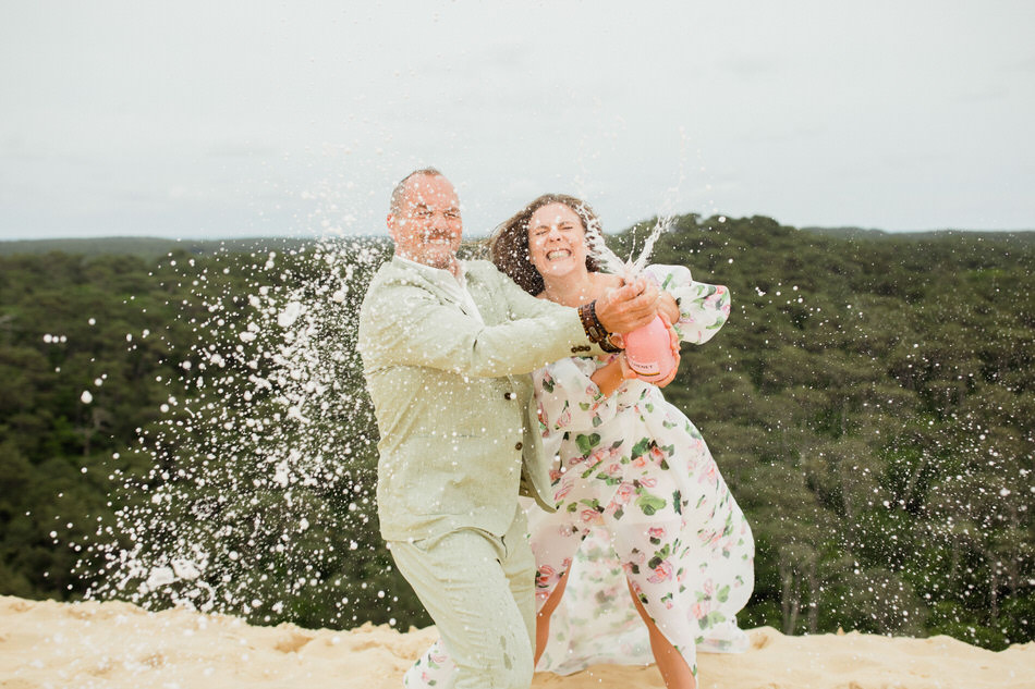 Séance fiançailles à la dune du Pilat