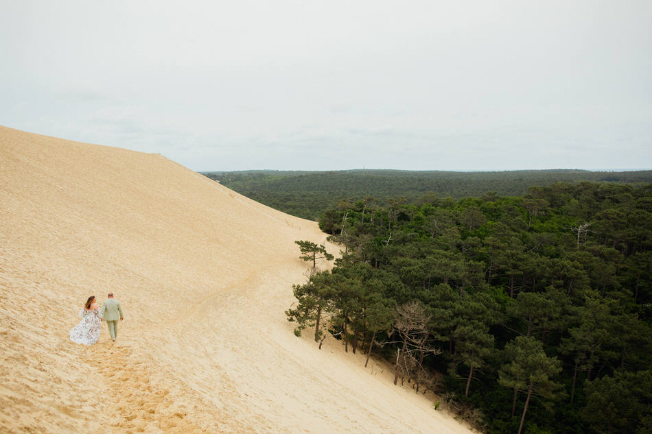 Séance fiançailles à la dune du Pilat