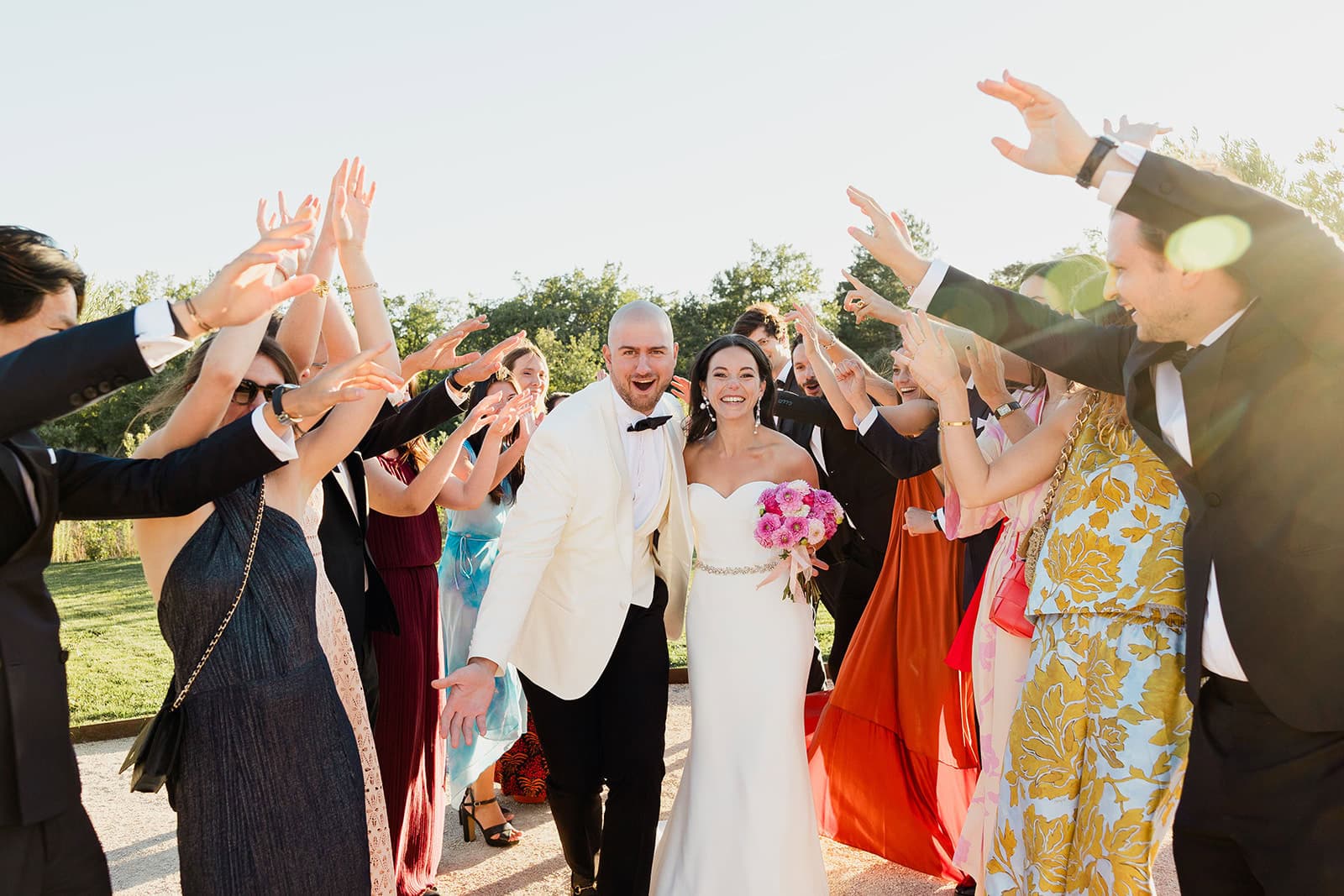 bridal party in provence