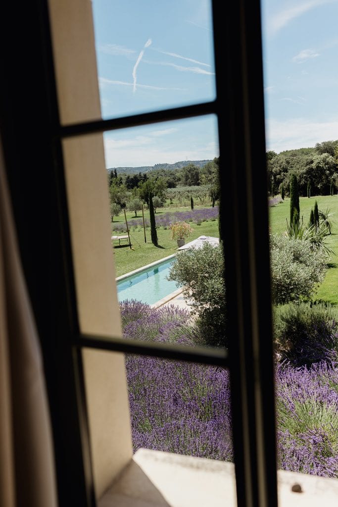 View from a window of the Mas des Costes