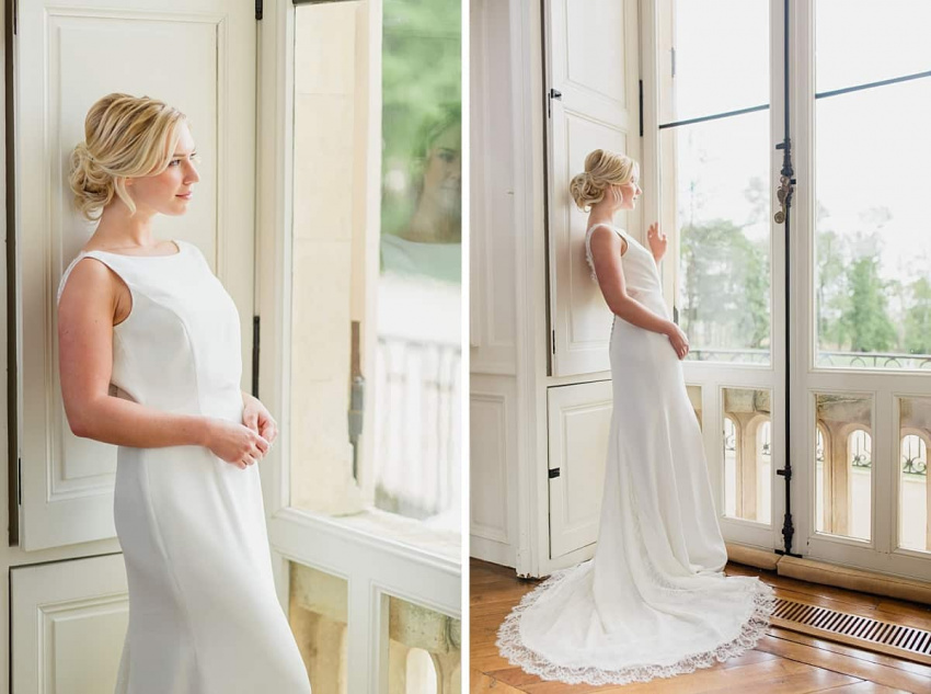 La mariée devant la fenêtre