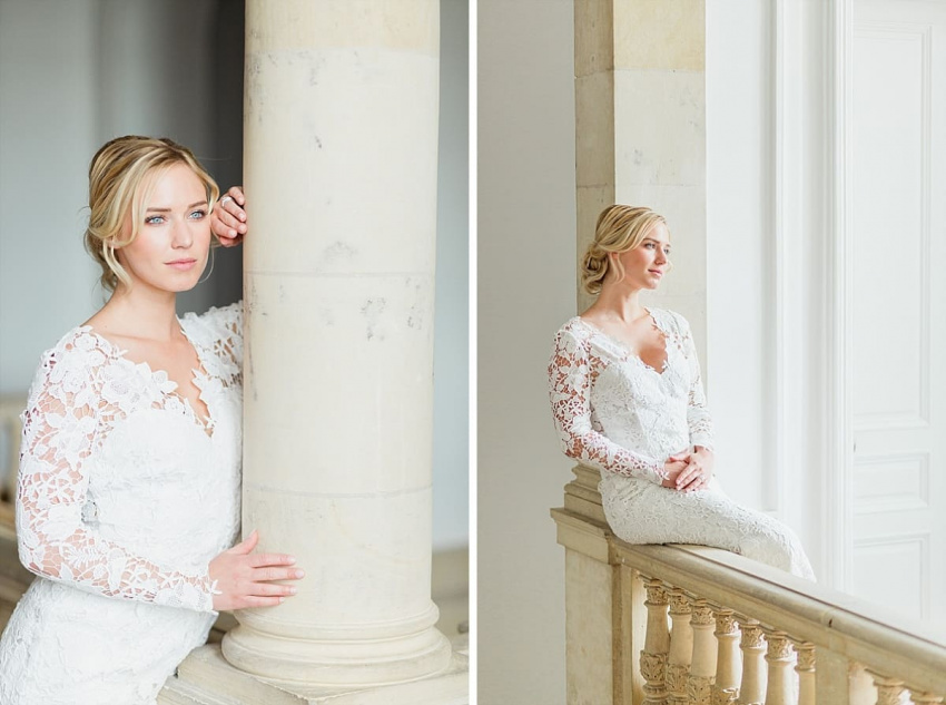 Mariée intérieur château