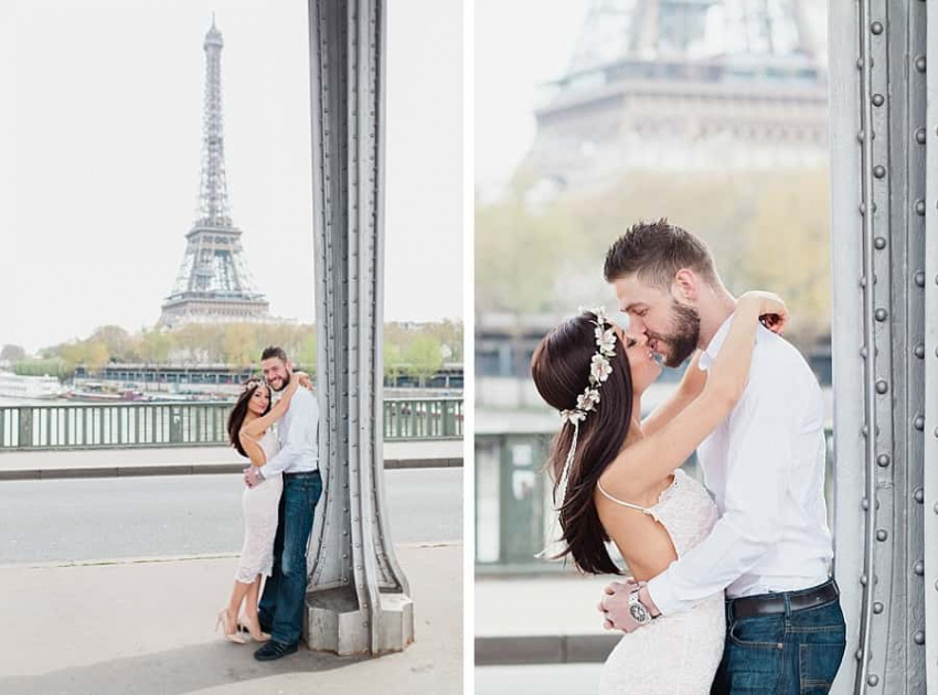 happy parisian couple