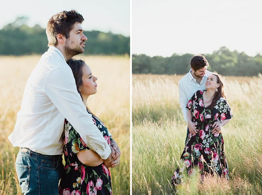 Séance couple dans les blés