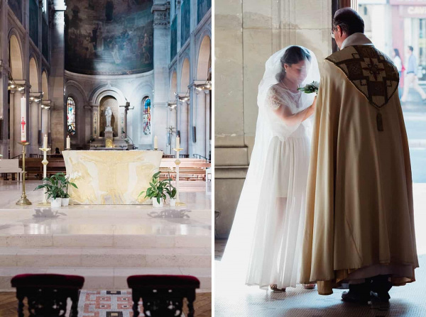 La cérémonie religieuse peut commencer... Mariage religieux église Paris