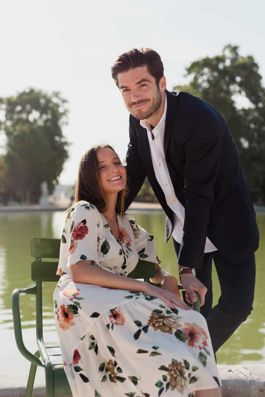 Séance couple au jardin des Tuileries